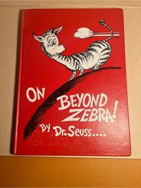 On Beyond Zebra! by Dr. Seuss - Red Hardcover Book 🦓🦓🦓🦓🦓🦓🦓🦓